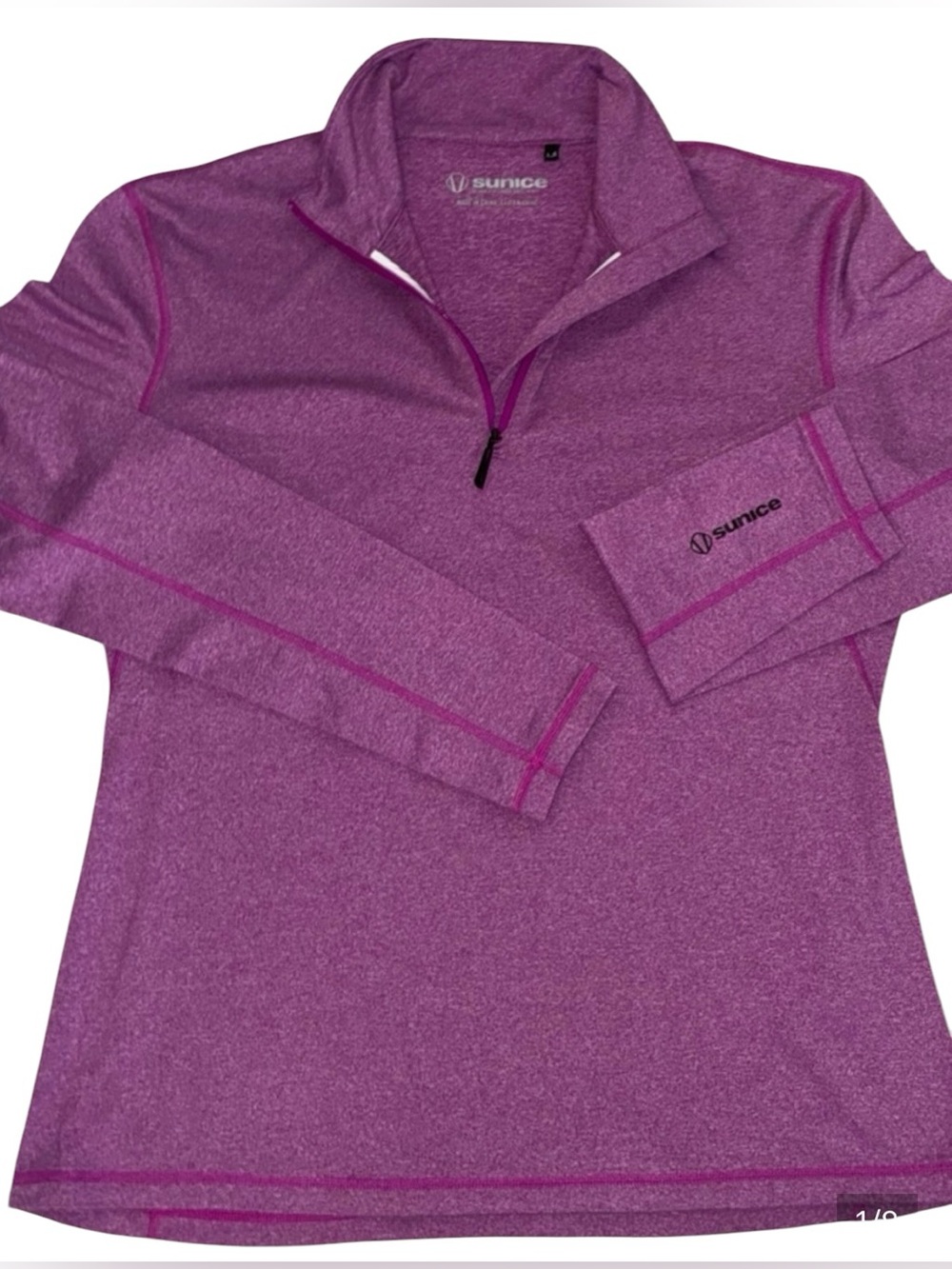 Sunice Pullover Quarter Zip Purple Women’s Large Golf Athletic Top Lightweight